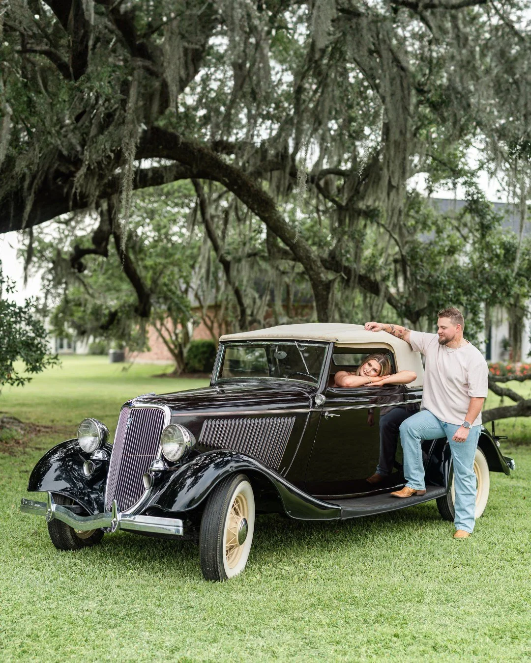 Future Mr. &amp; Mrs. Pryor!!!

Yesterday. Was. Magical!! Victoria's Paw Paw's 1934 Ford made for the perfeccctttt prop at their engagements. Gossshhhh, I'm so excited for their spring wedding!!!! 
.
.
. 
#engagements #engagementsession #engagementpo