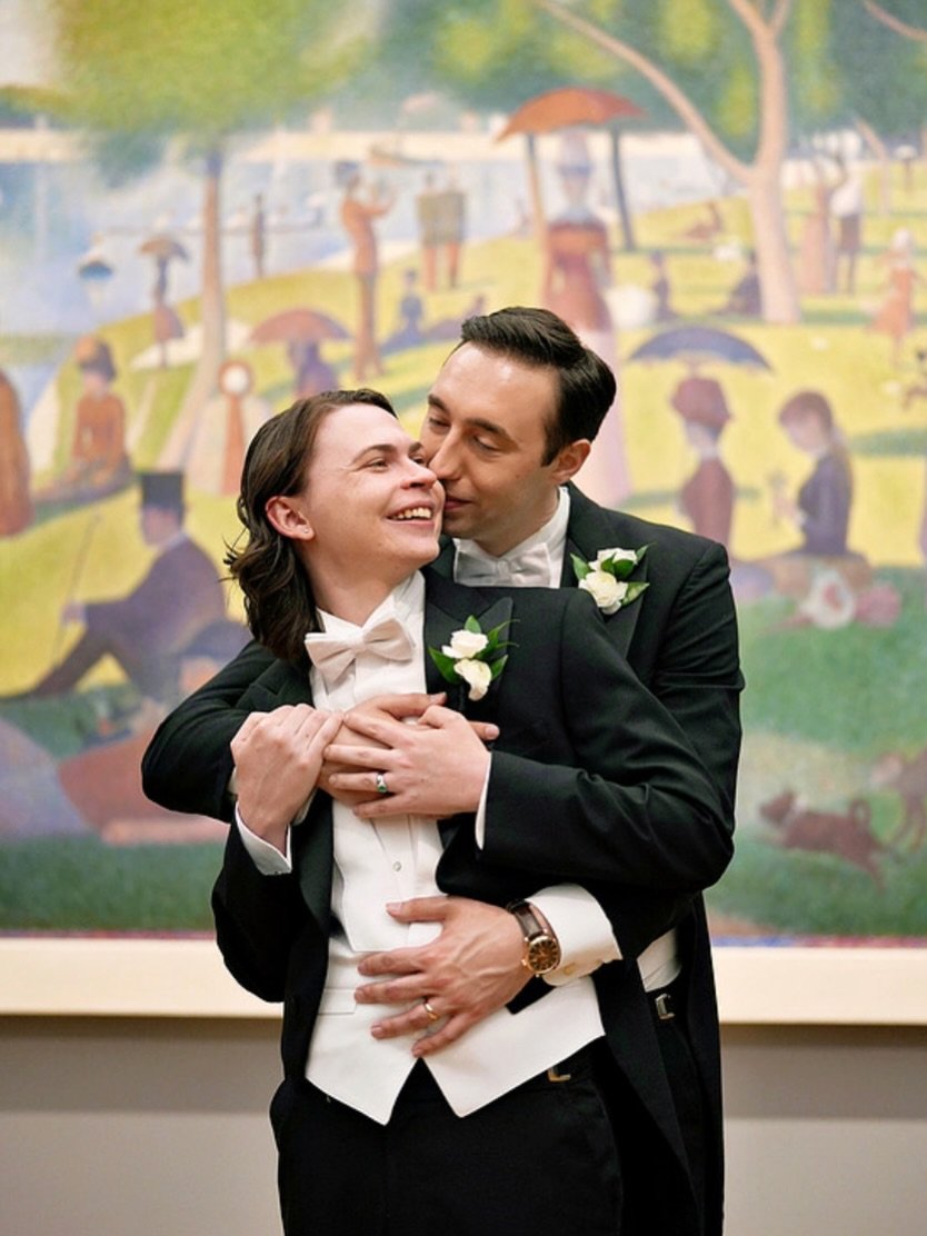 One year ago today, these two got married surrounded by their families, friends, + some amazing art pieces 🤩🖼️

Happy first wedding anniversary to John + Carl! 🤍✨

planning: @shh.events | @vanessa__delaney @zacharytstevens @rz.pao 
venue: @artinst