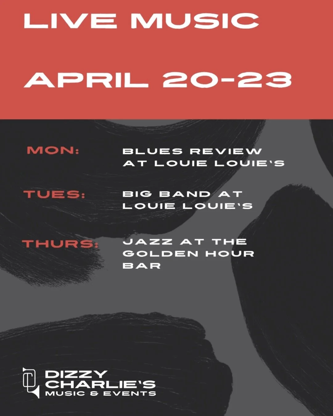 Live music line up for the next 2 weeks!