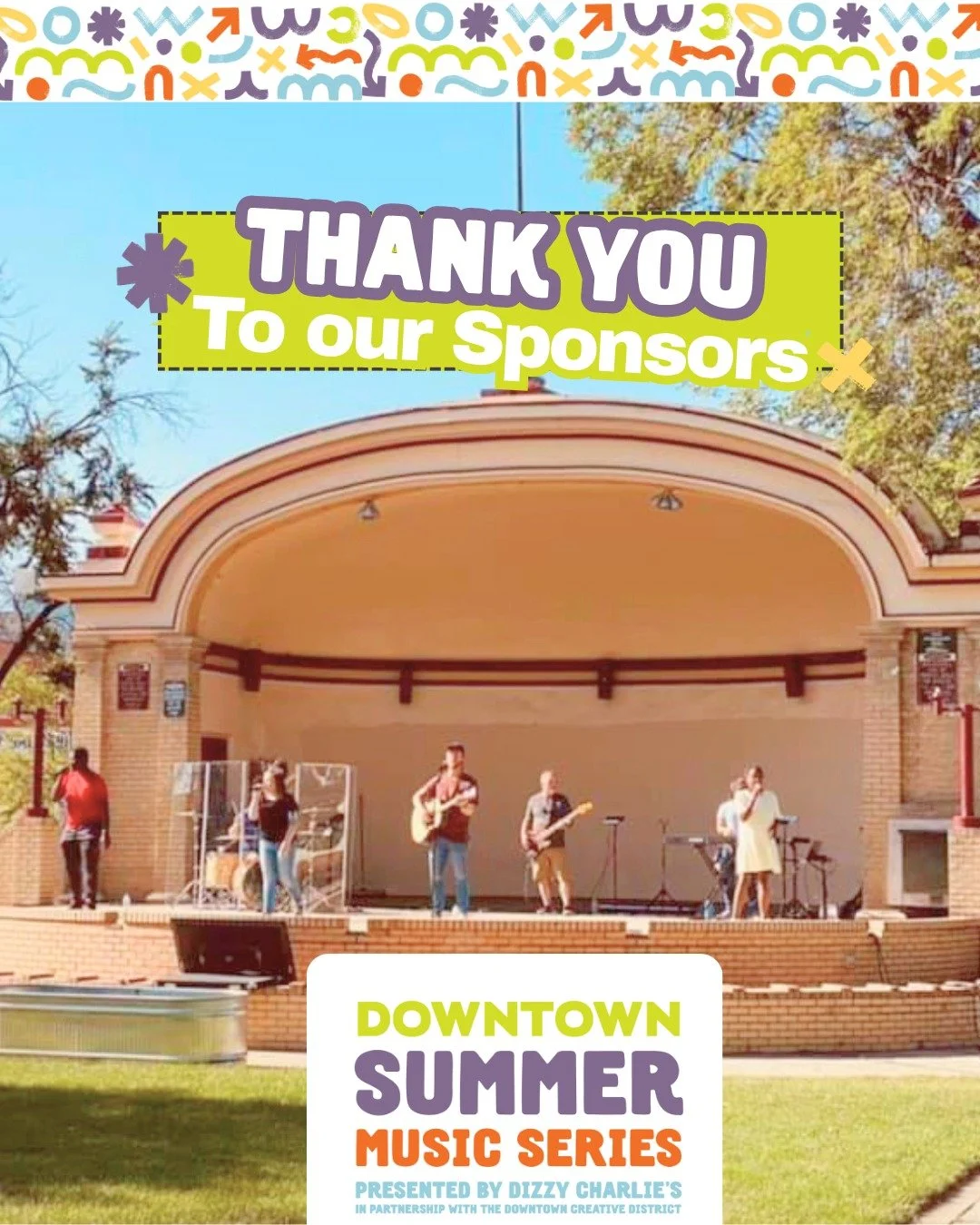 Thanks to our sponsors for making this 17 week summer concert series happen downtown! Starts June 4