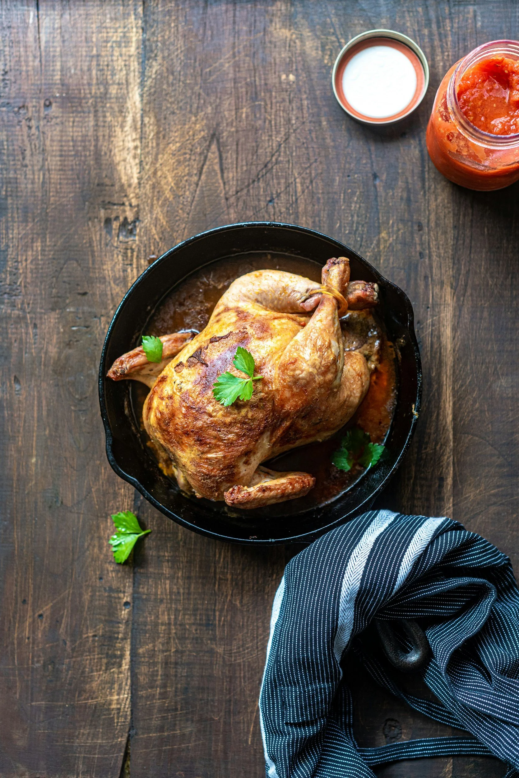 Family Roasted Chicken with Sweet Apple Gravy