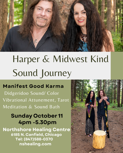 Manifest Good Karma                     Didgeridoo Sound / Color Vibrational Attunement, Tarot Meditation &amp; Sound Bath 