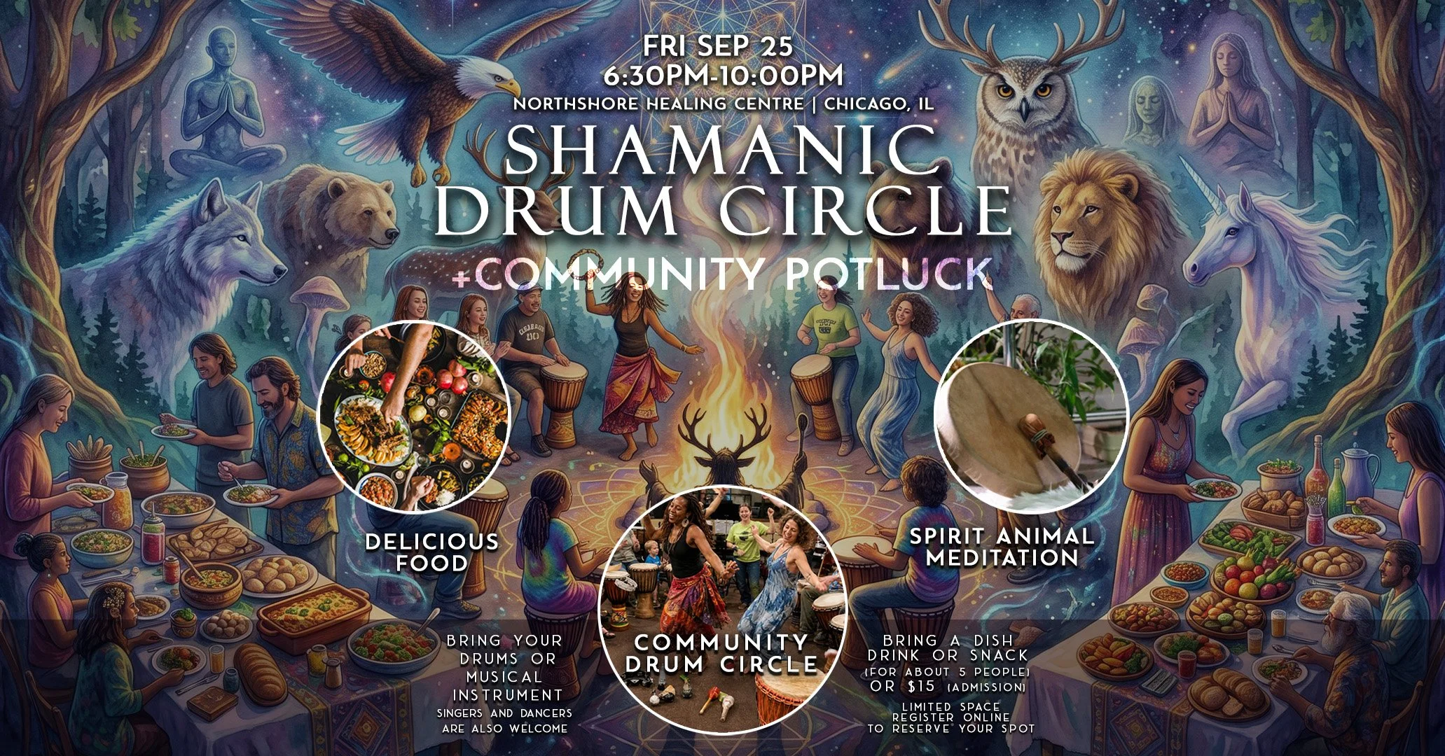 SHAMANIC DRUM CIRCLE & COMMUNITY POTLUCK