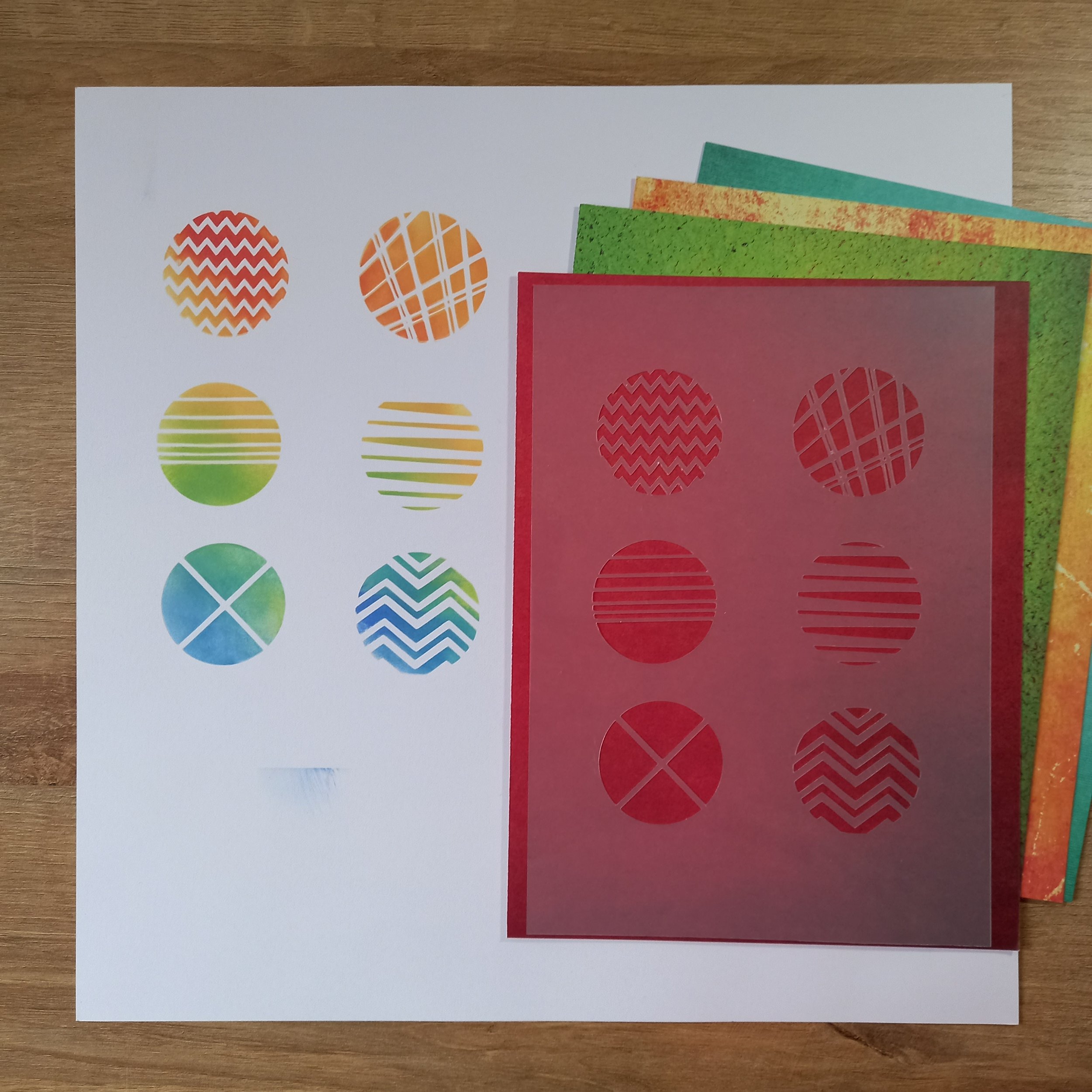 Patterned Circles Stencil