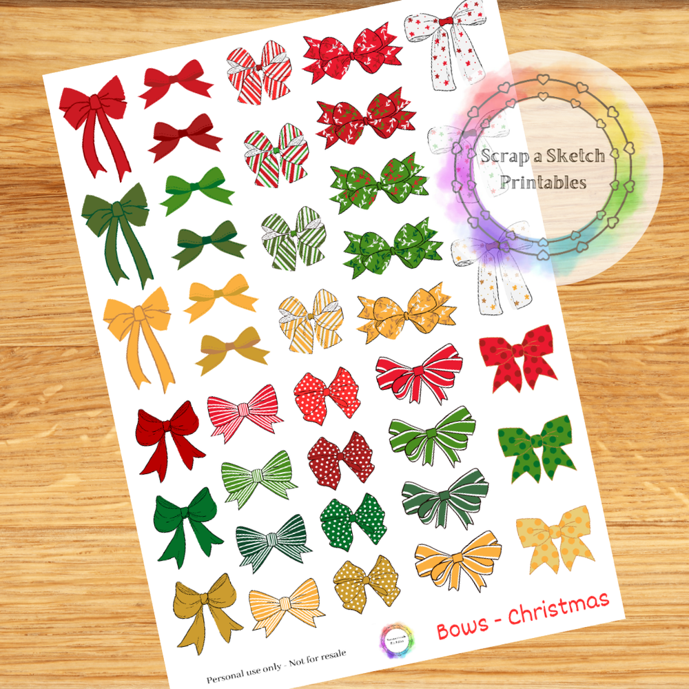 Co-ordinating Basics - Bows:Christmas — Scrap a Sketch co-ordinating-basics-bows-christmas-scrap-a-sketch