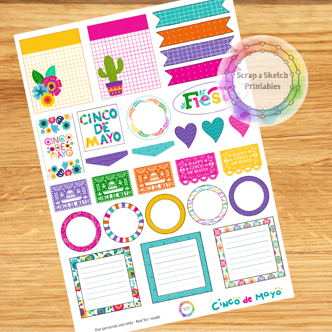 Cinco de Mayo Journalling elements
