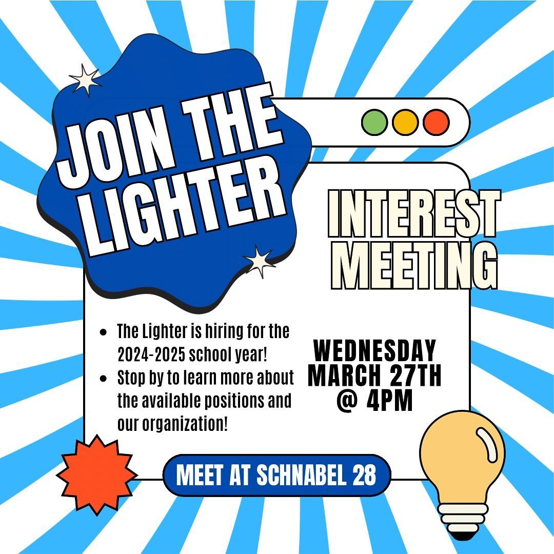 Interested in being involved with the Lighter? You&rsquo;re in luck because we are now hiring for our 2024-2025 staff! Stop by our interest meeting next Wednesday at 4:00 pm to learn more. 
#lighter#hiring#valpo#art#literature#artlitmagazine#studento