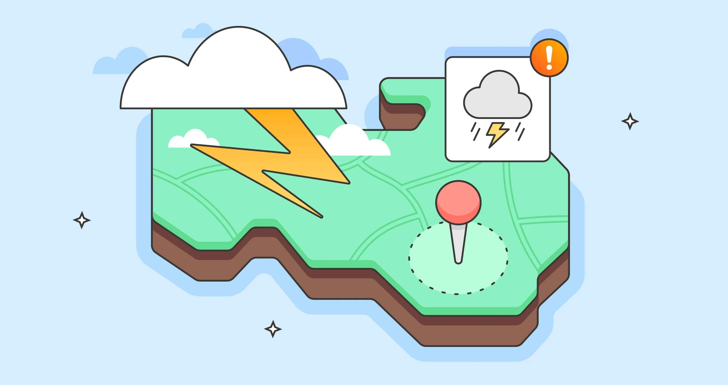 Set up severe weather alerts around a geofence