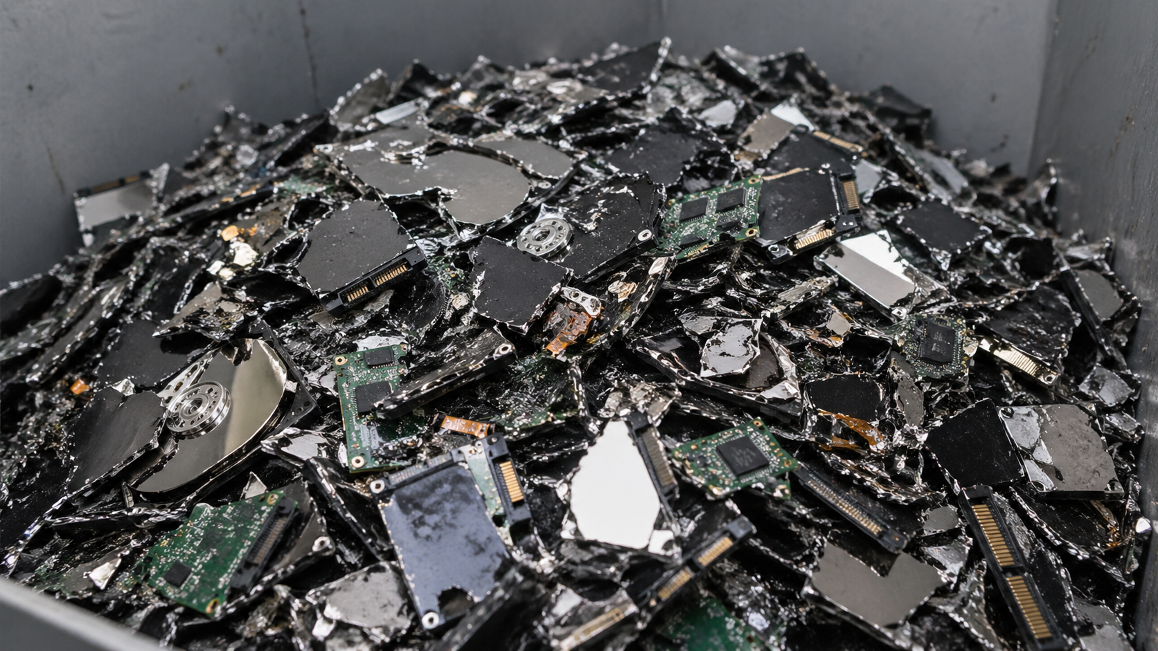 shredded hard drives