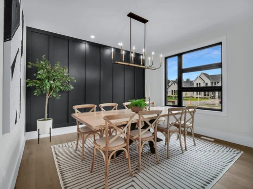Main floor and primary suite staged for a builder