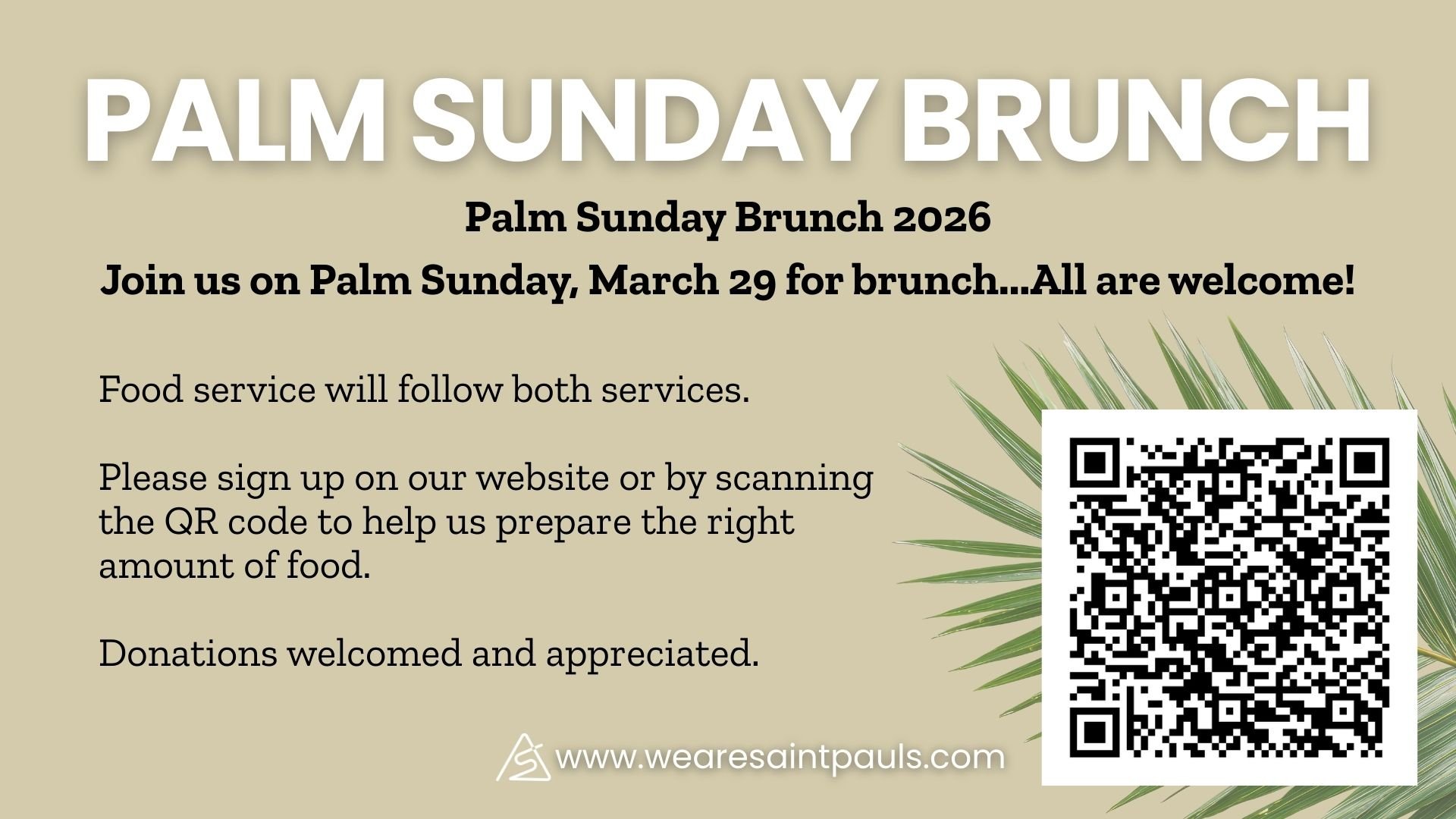 Palm Sunday Brunch