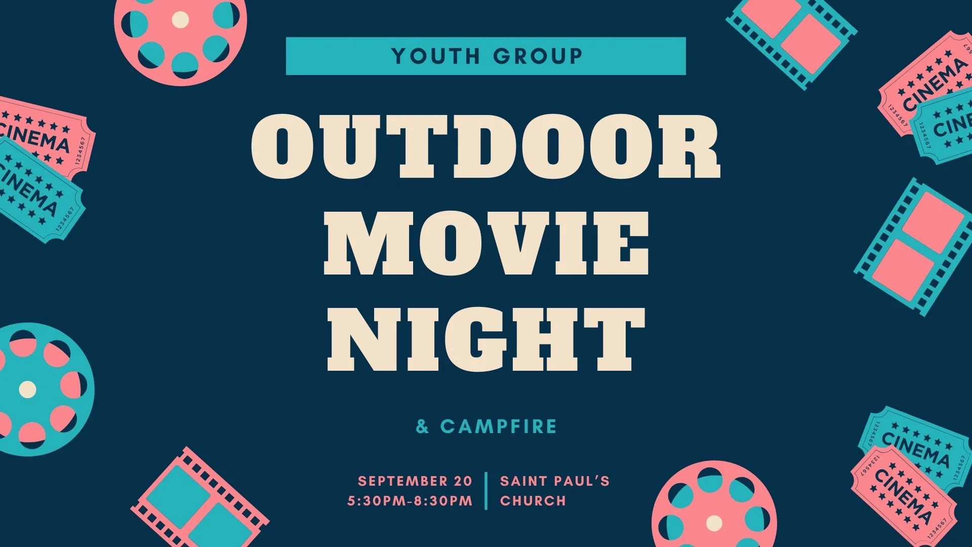 Youth Group Outdoor Movie Night &amp; Campfire