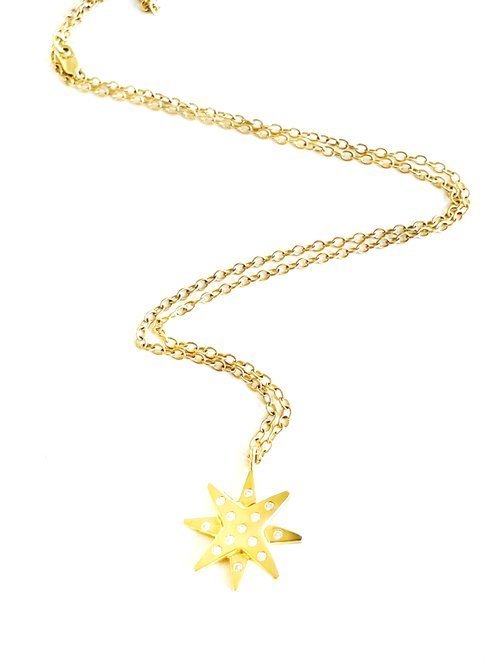 Zales 1/8 CT. T.w. Diamond Eight-Point Star Necklace in Sterling Silver |  Westland Mall