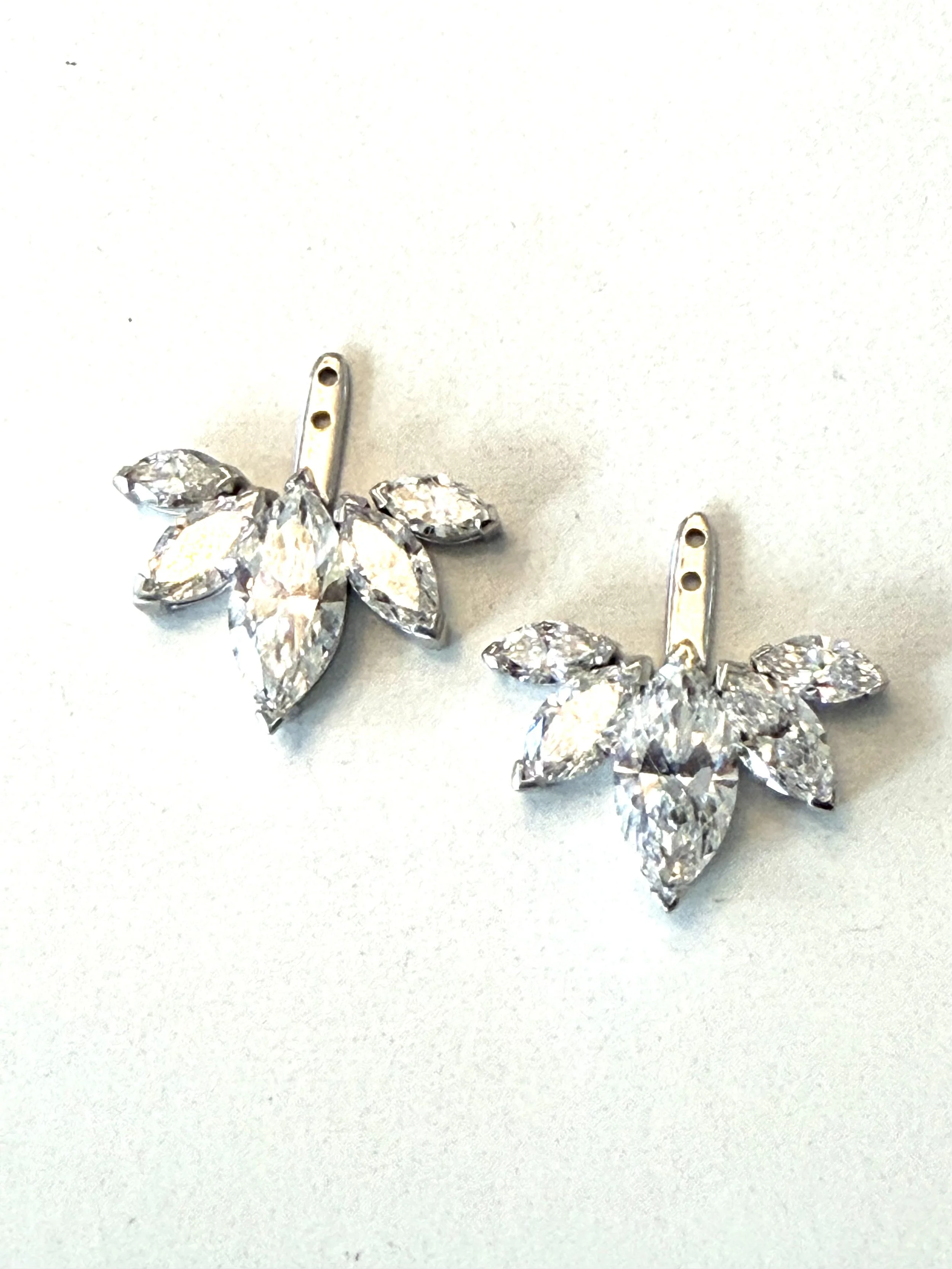 Marquise Diamond Ear Jackets 13.8 carats