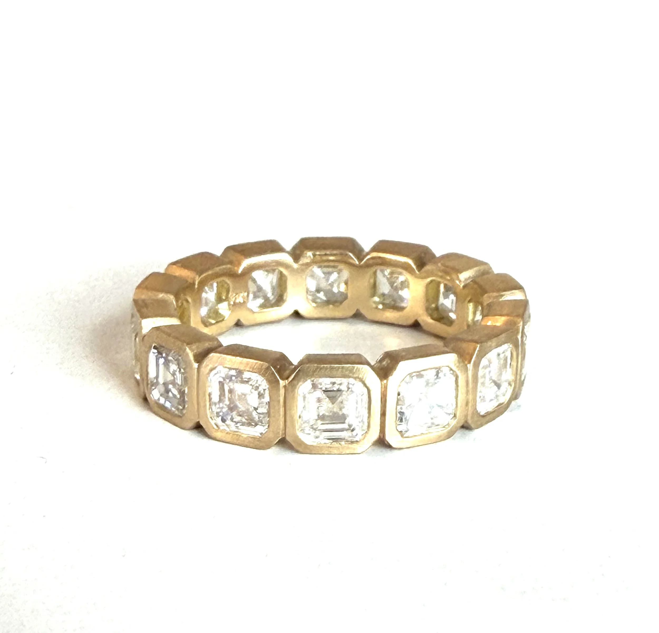 Asscher Cut Diamond Eternity Band, 3.65 carats