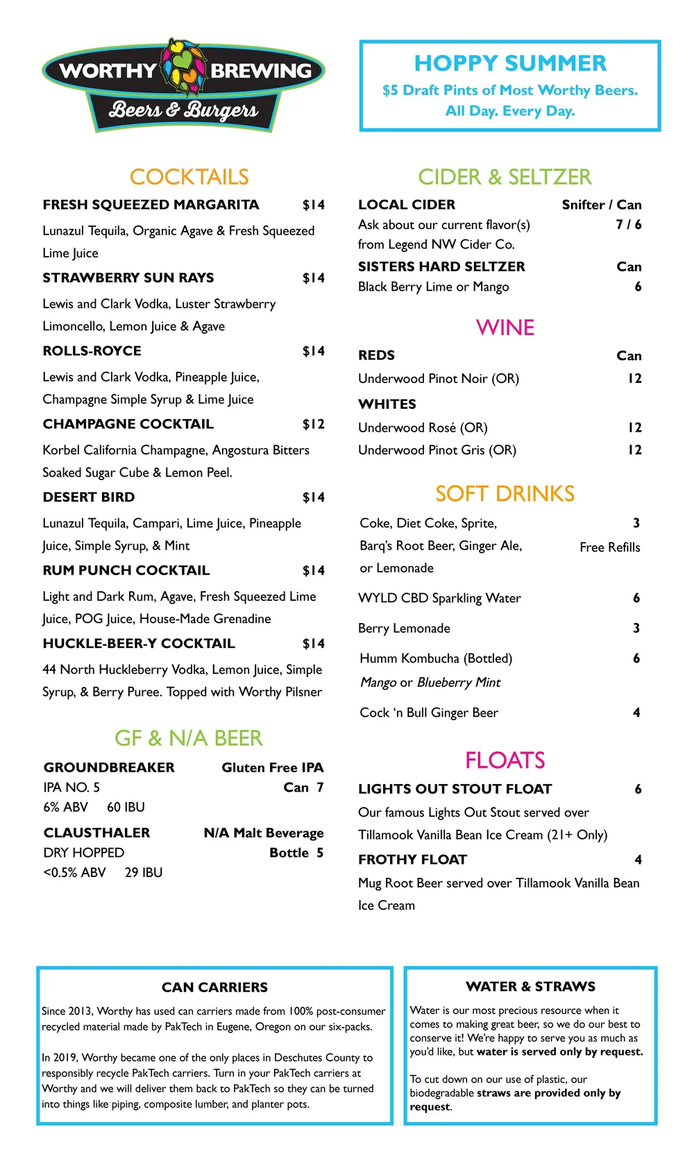 Beers & Burgers (Downtown) — Worthy Brewing