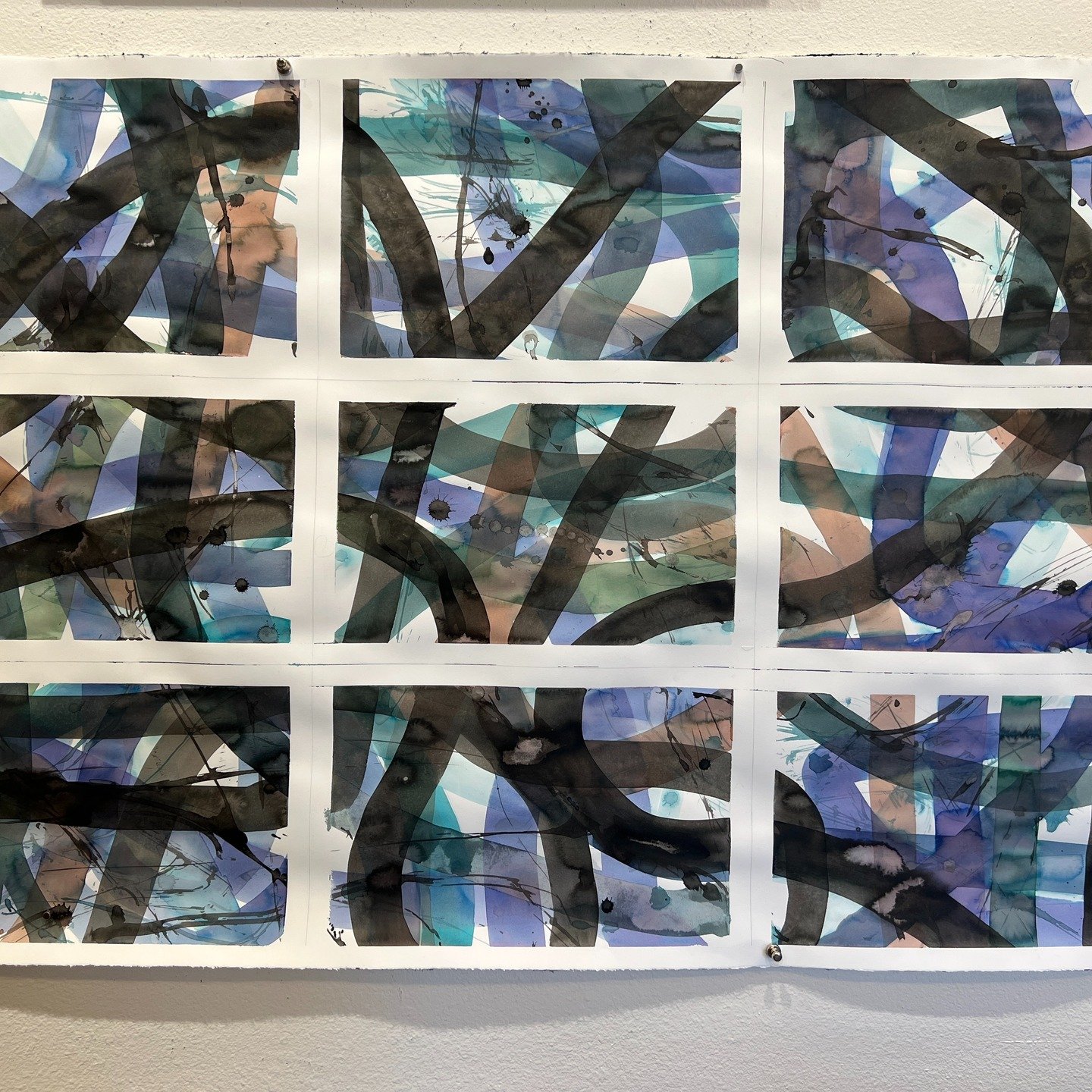 Santa Fe Studio Tour. June 21, 22 &amp; 27, 28. Drop by 1570 Pacheco St, d-1, 11 to 5. Brighten up your day.
The whole group of ink on Stonehenge paper 13&quot; x 7&quot;. A series of 9 made especially for the Santa Fe Studio Tour, $125 one time offe