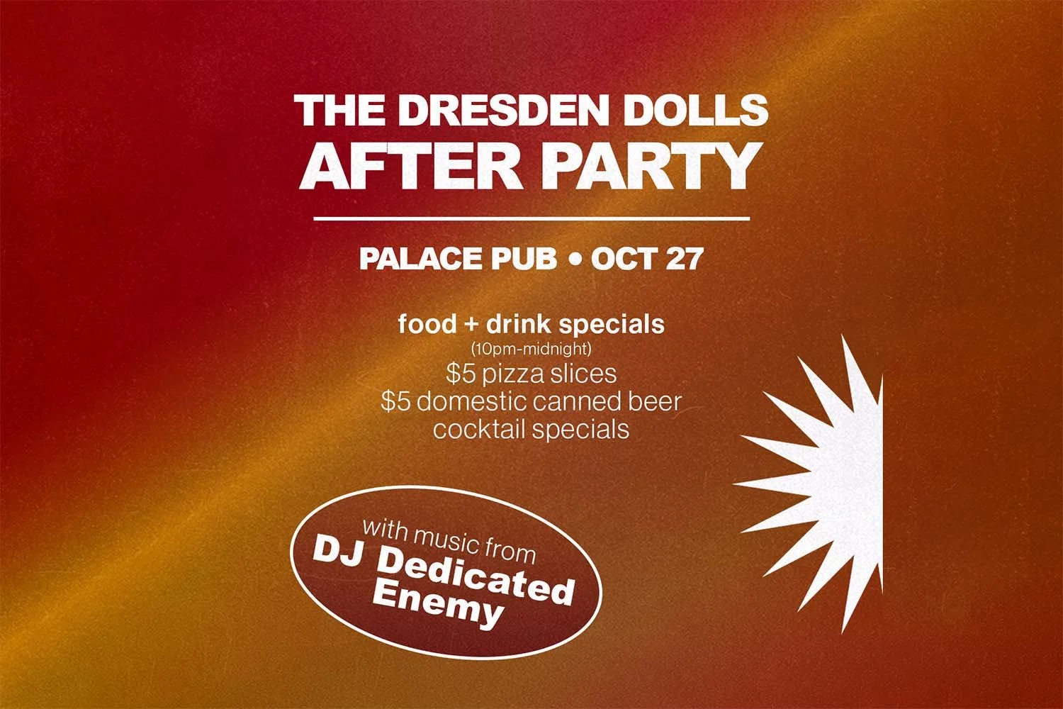 Dresden Dolls AFTER PARTY