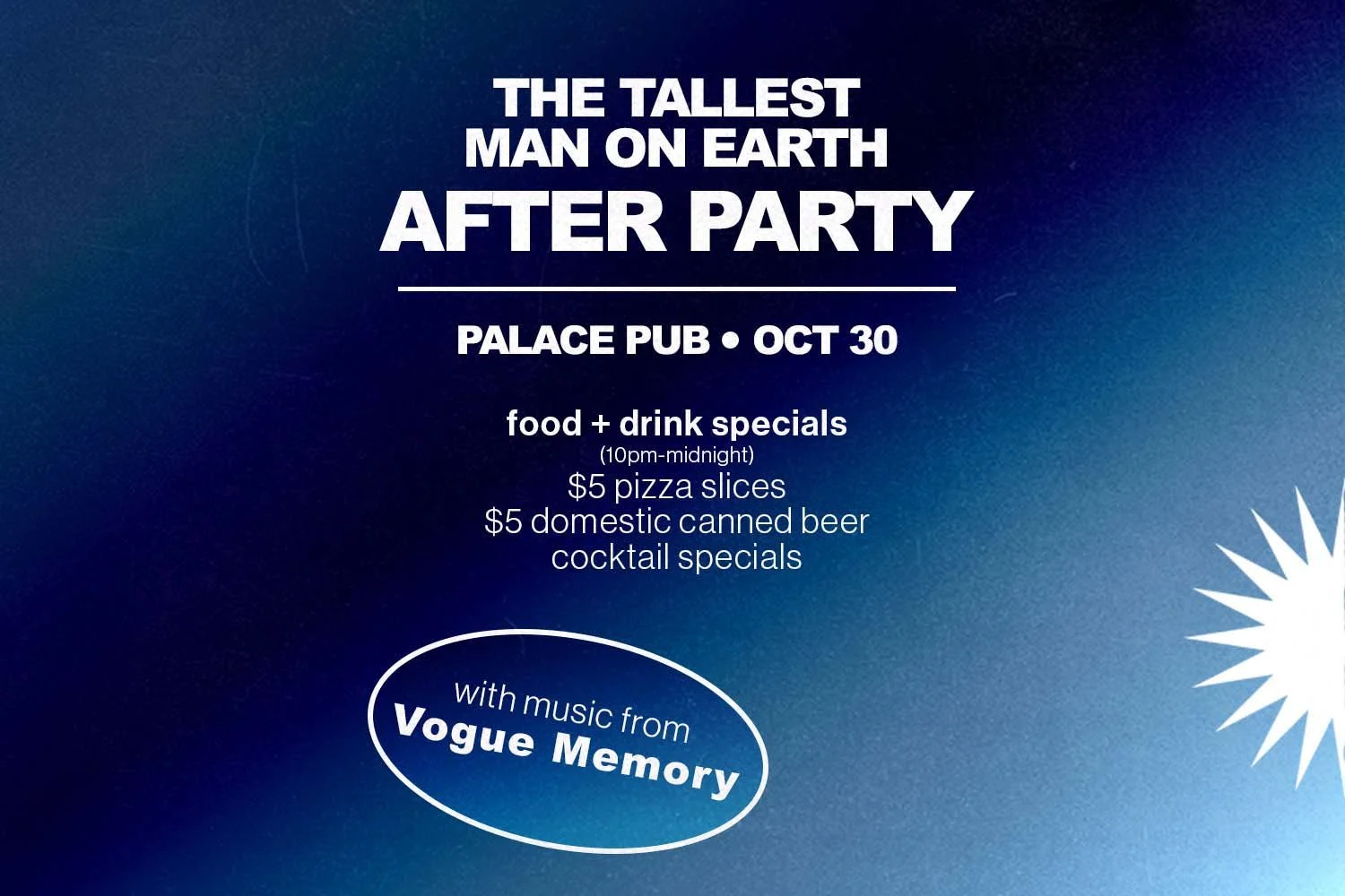 Tallest Man on Earth AFTER PARTY