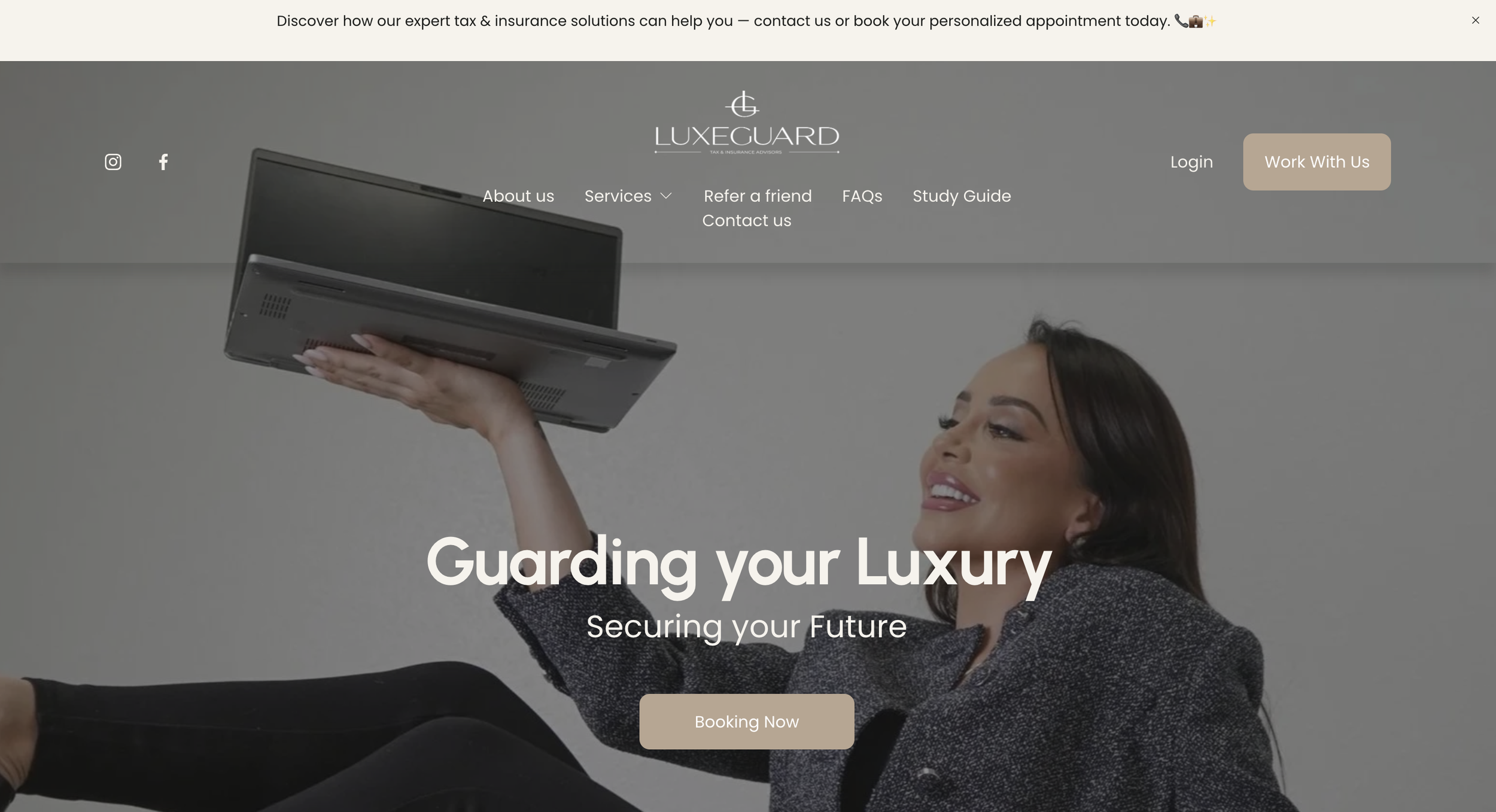 A business-focused website designed by Gio Agency for professional tax preparation and financial services.