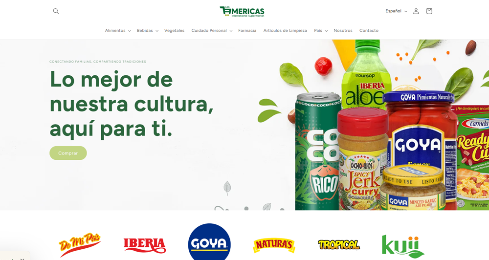 A business-focused website designed by Gio Agency to support Las Américas International Supermarket’s Latin distribution and retail services.