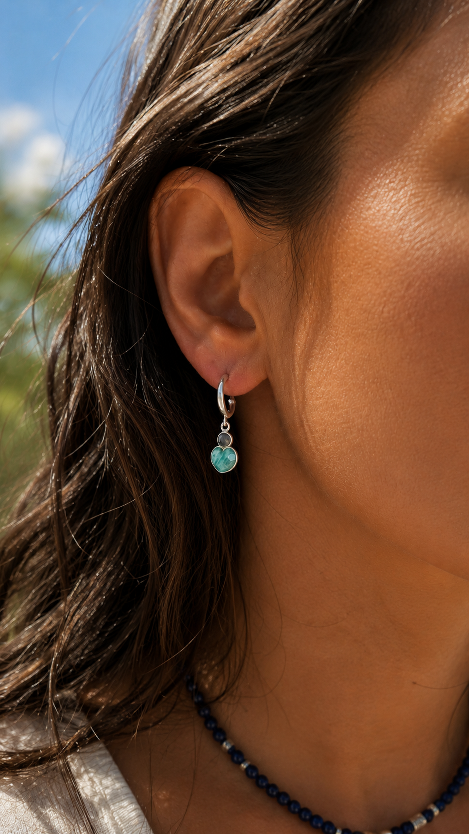 summer amazonite heart charm earrings model.png