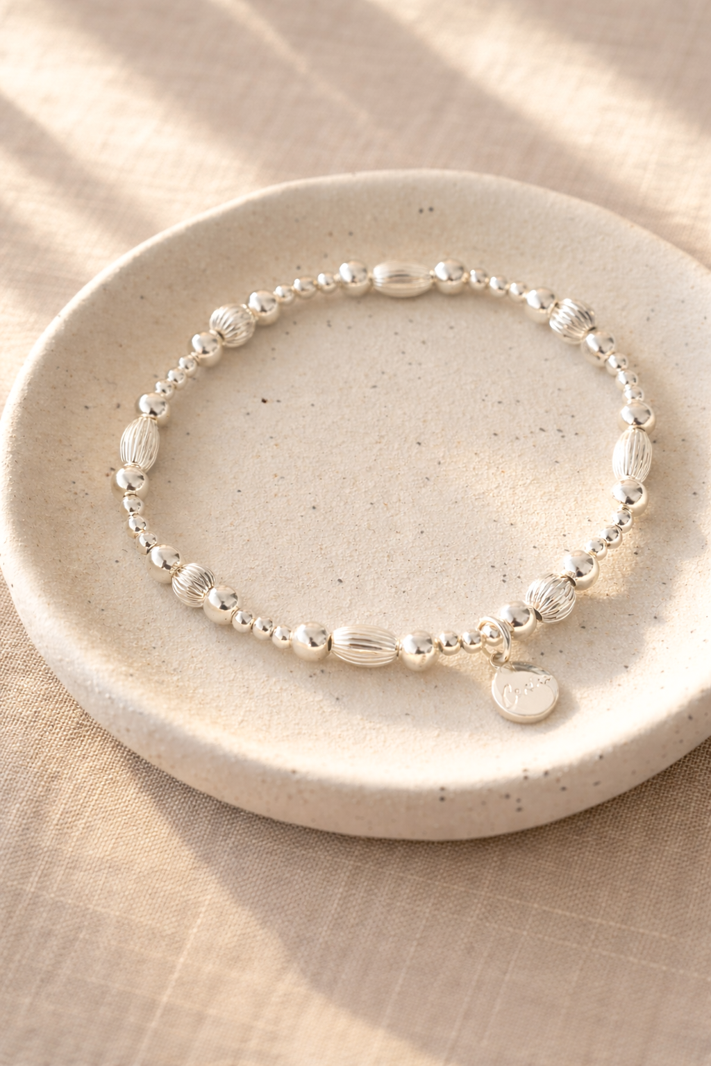 Corrugated Silver Bracelet