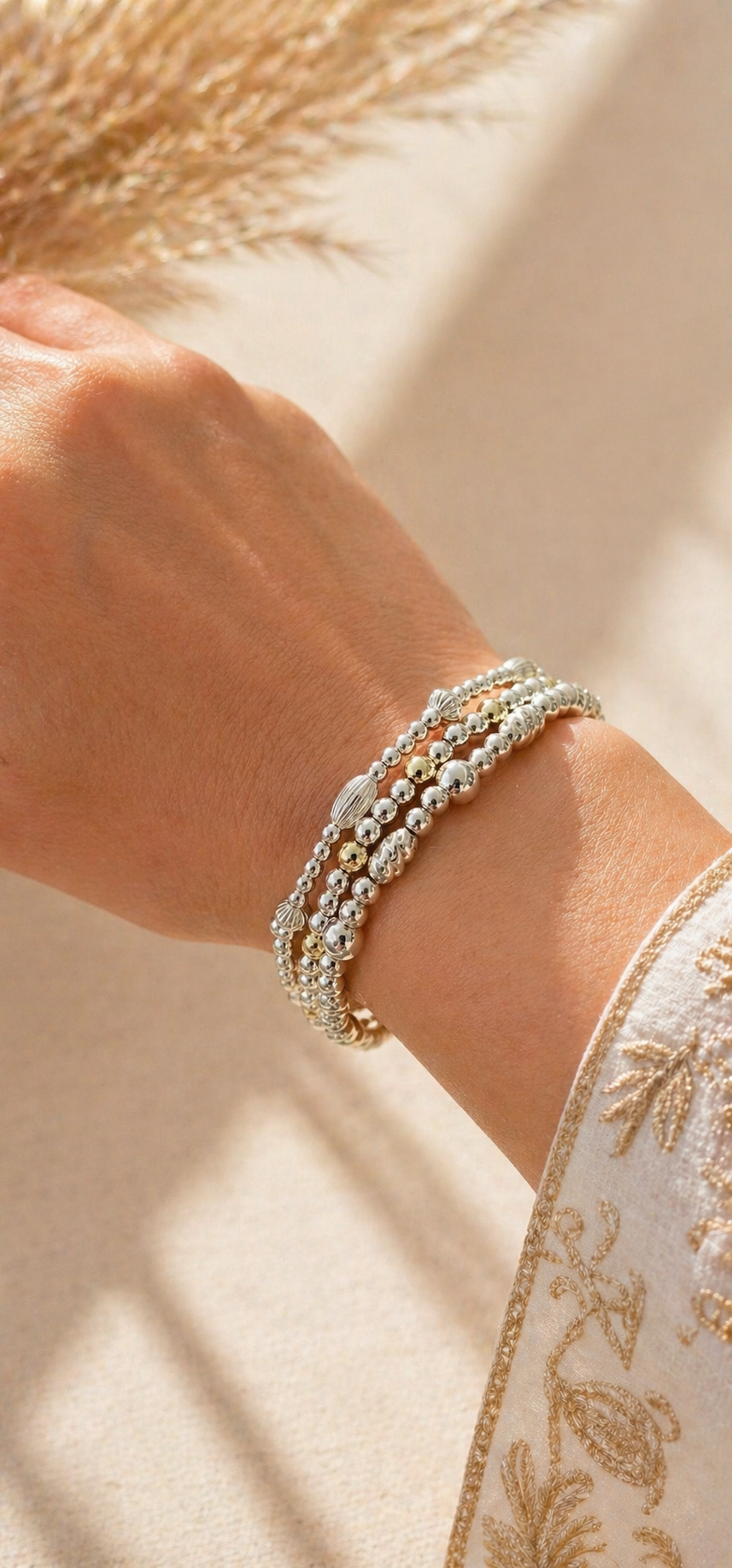 Silver gold bead on model.png