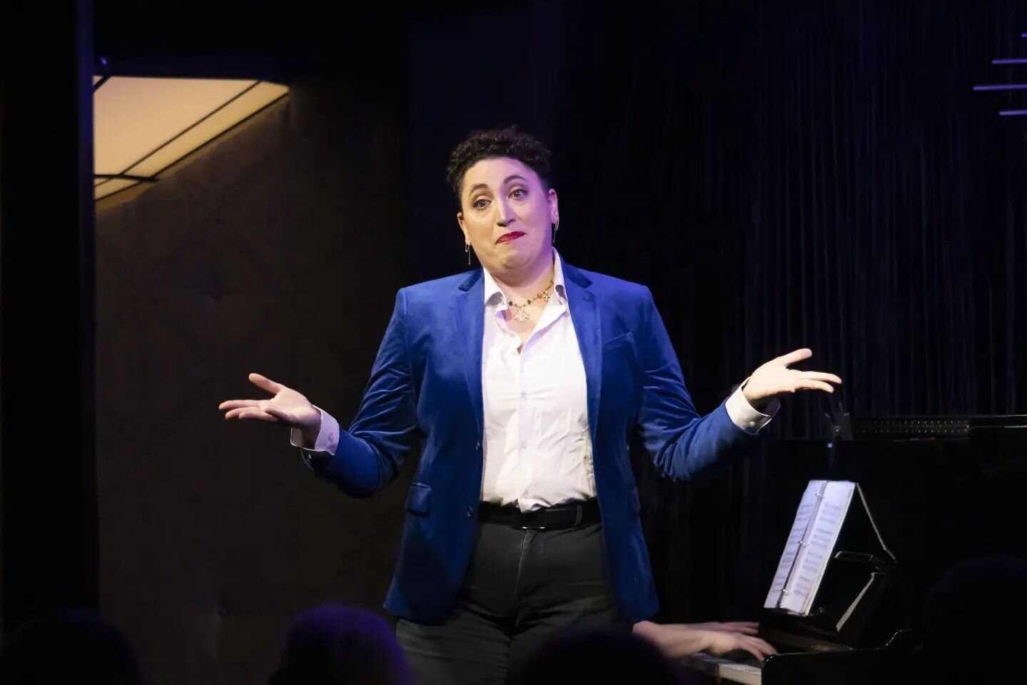Turns out I do this with my hands a lot when I sing comedic songs.

Just got the photos from @operaidaho 's Operatini last month! What a blast fr!! I don't think Jeffrey is on Instagram but s/o Jeffrey Seppala for being the Sweeney to my Lovett for t