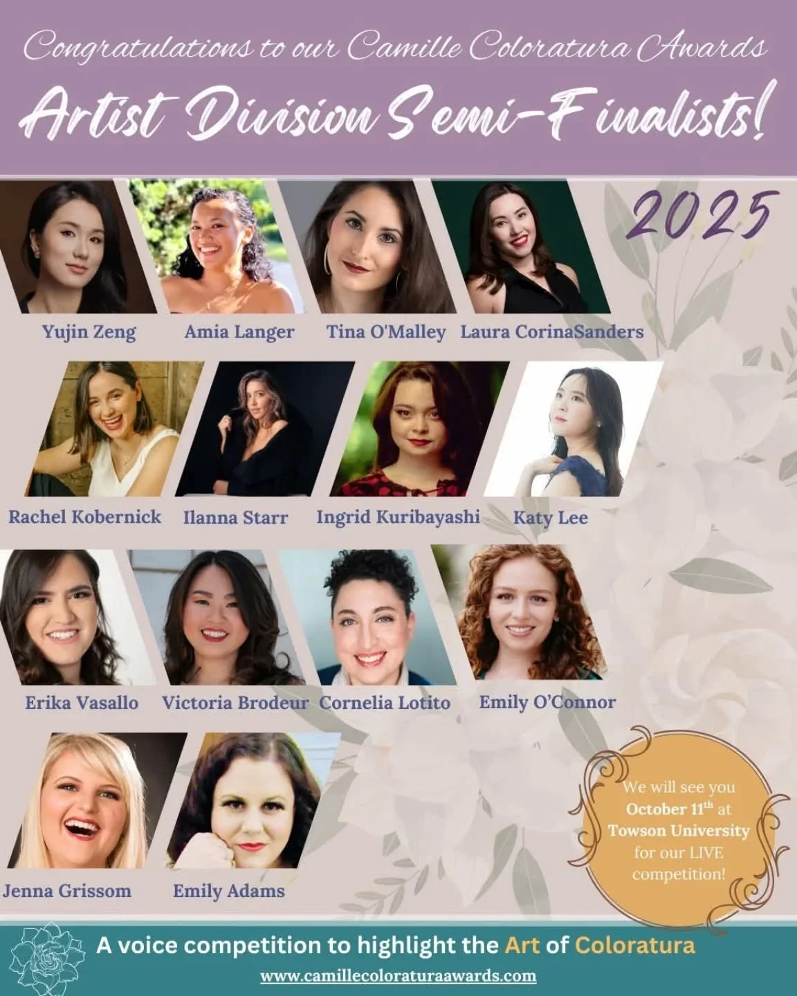 Repost from @thecamillecoloraturaawards

So pleased to announce that I am a semi-finalist in the Camille Coloratura Awards. Can't wait to dust off some Rossini and Mozart in October! 

I may be old and decrepit (in my 30s) but the voice still moves, 