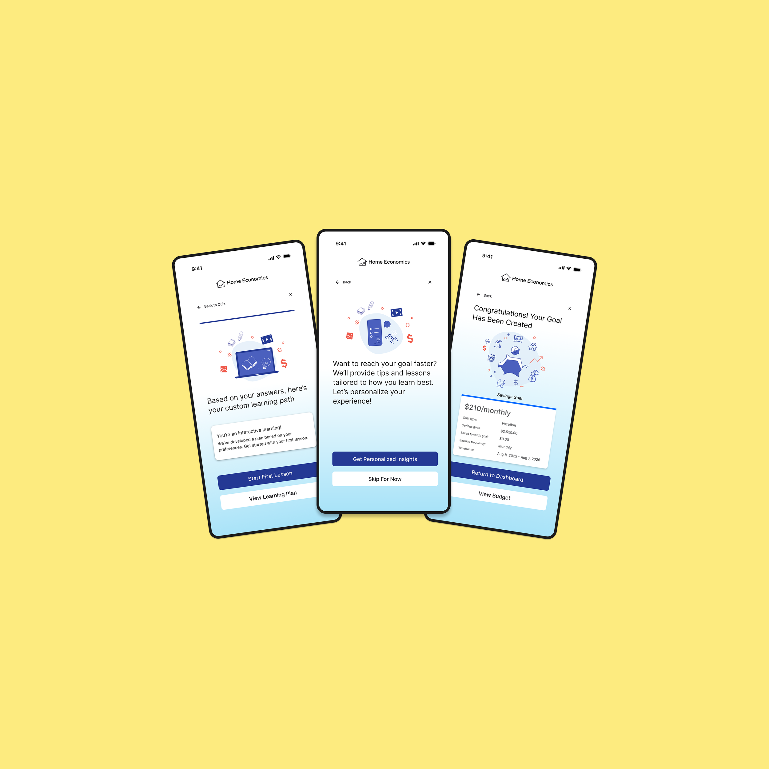 HomeEconomics End to End Mobile MVP