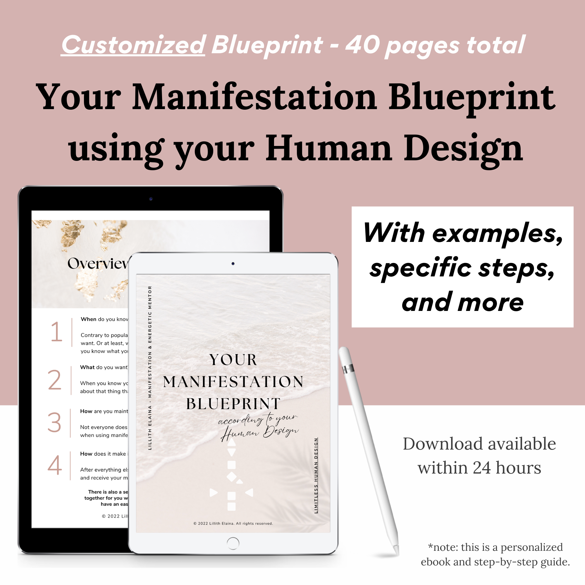 Customized Manifestation Blueprint using your Human Design - Your personalized manifestation process and roadmap to success