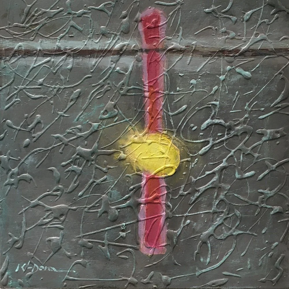 Kathy Dana
"Hello Yello"
Acrylic on Wood Panel 
8” x 8”
$425.00