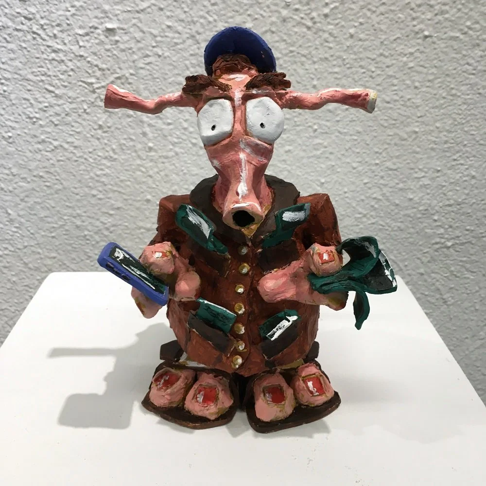 Matthew Woodward
“Wally, The Wastrel Monster” 
Ceramic
11" x 8" x 6" 
$500
