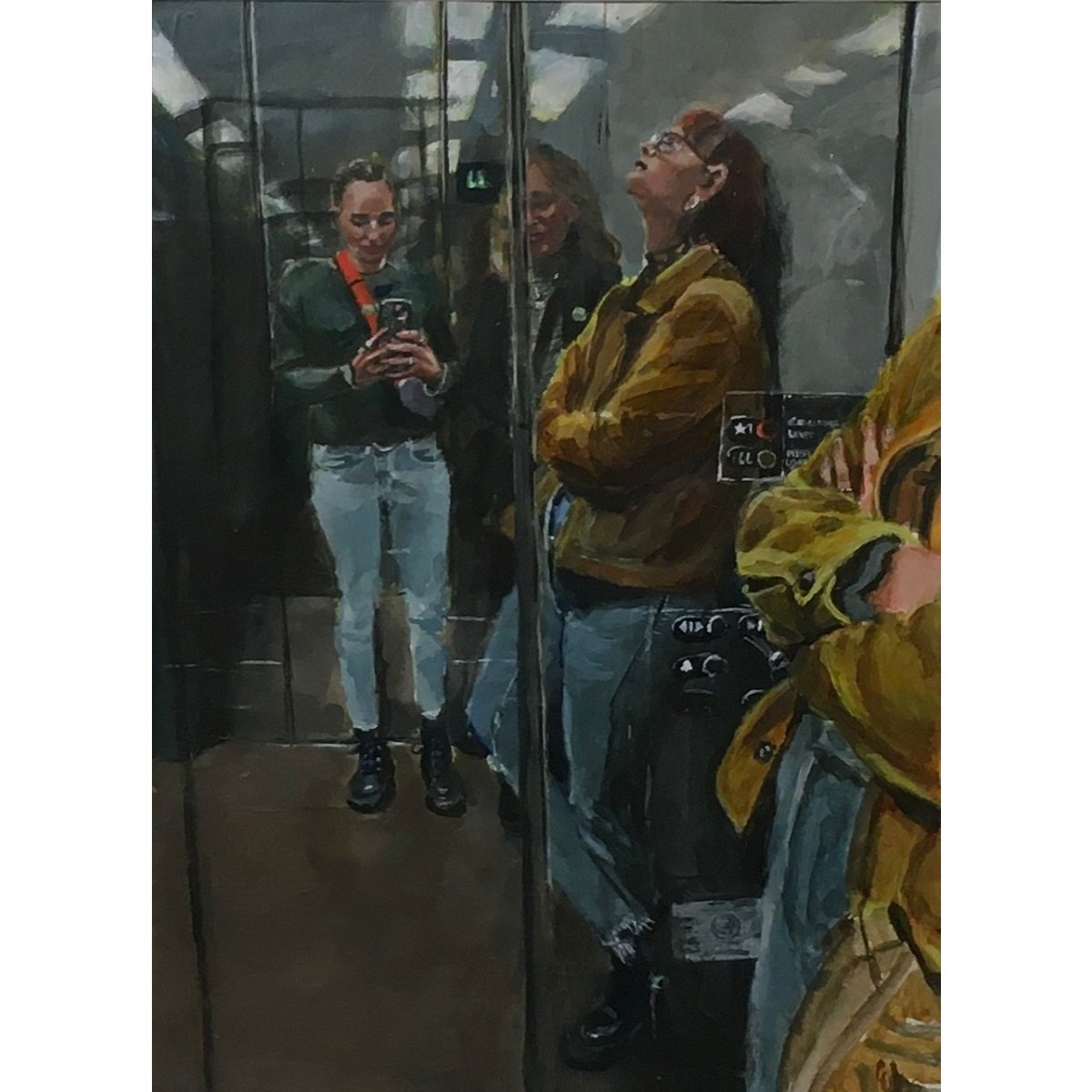 Elora Milby - "Going Up" - Acrylic on Paper - 8x6 - $1,200