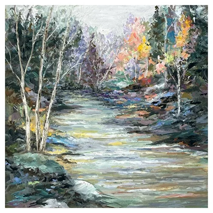 Stephanie Thwaites
“A Walk in the Woods” 
Acrylic on Panel
6" x 6" 
$250