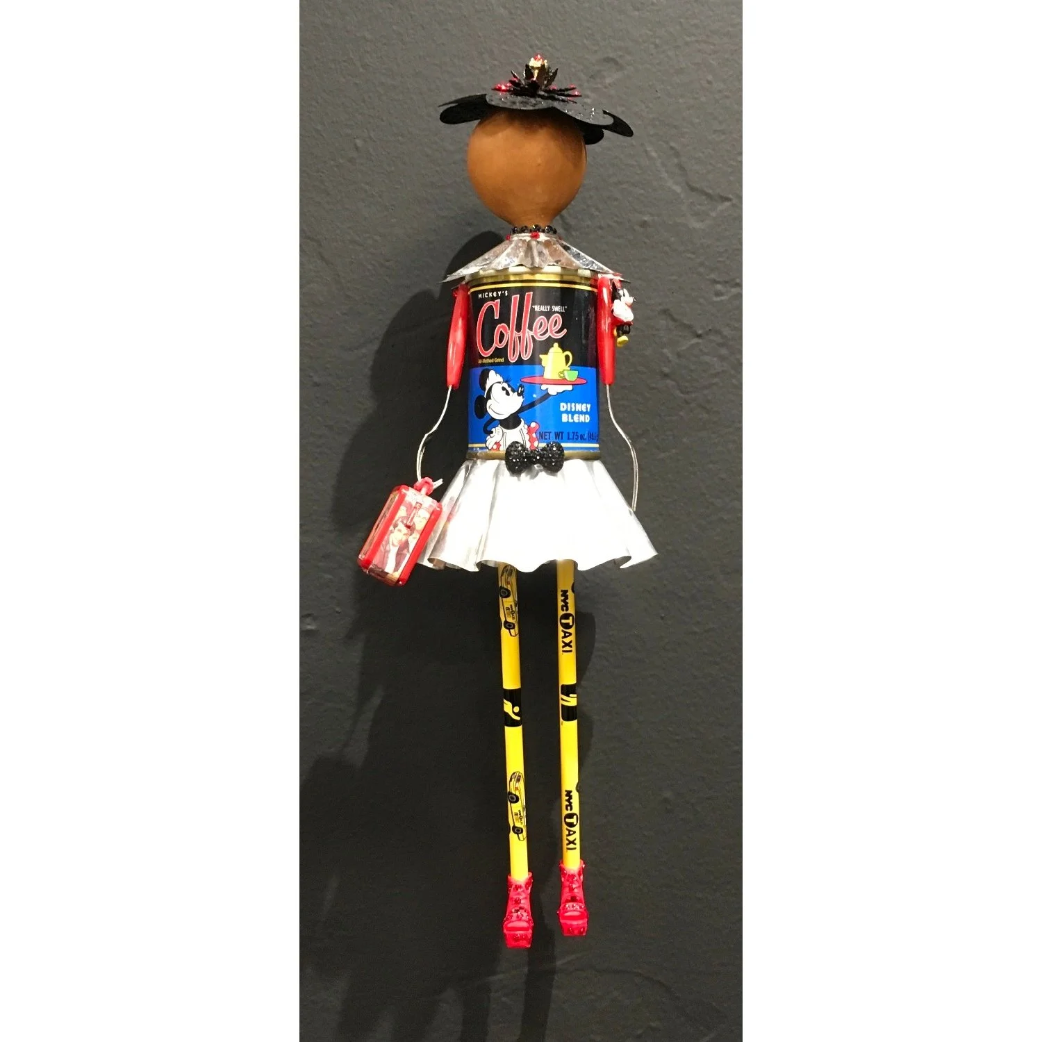 Debra Kreck Harnish
"Billie Kotswinkle"
Assemblage 
14” x 4.5” x 4
SOLD