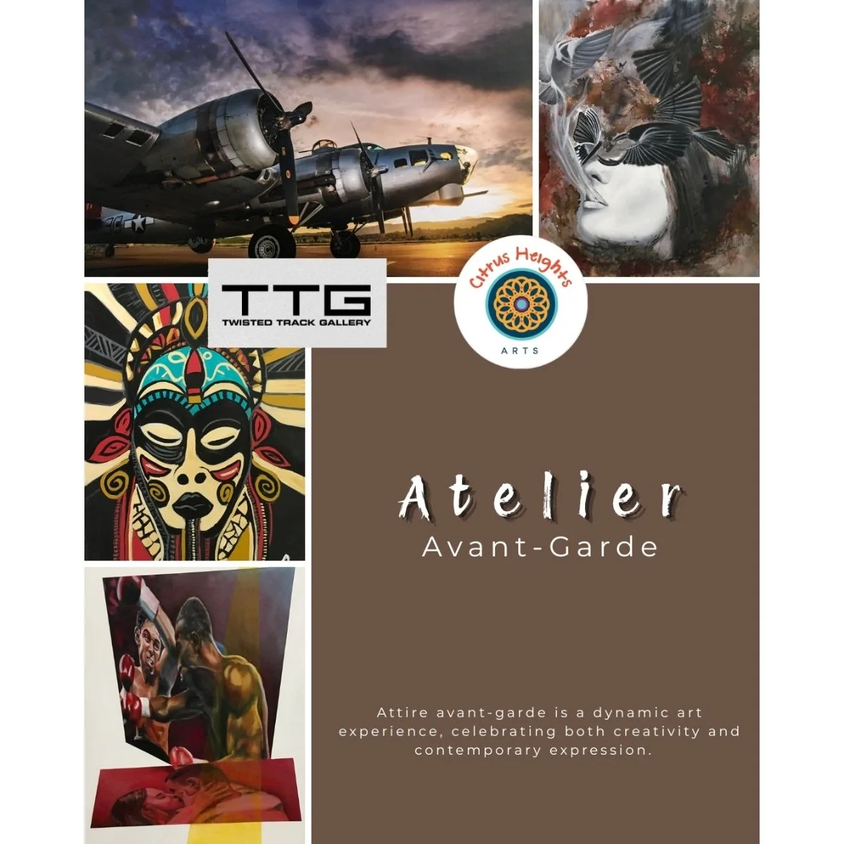April - "Atelier Avant-garde" - Liliana Rodriguez, Elora Milby, Jared Konopitski, Brianna Davis, Rick Stassi, Aren Herrin, Shelle Viray, Danitta Nelson, Veronica Kovats, Oscar Gomez, Snog, Bradley Lakritz, Eunice Corpuz, Theo Osborn, Mammxth, Mike Ha