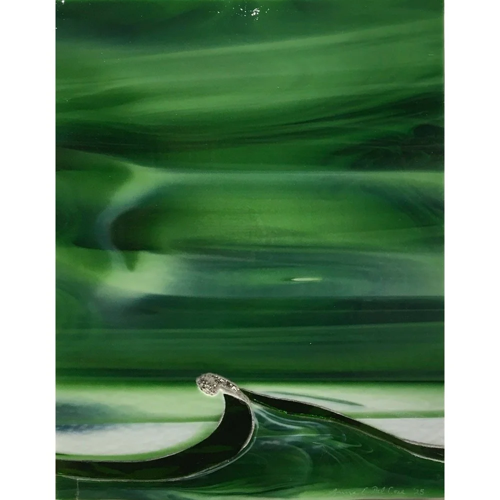 Anne Del Core
"Aurora of the Emerald Wave"
Glass Mosaic on Backerboard 
10” x 8”
$300.00