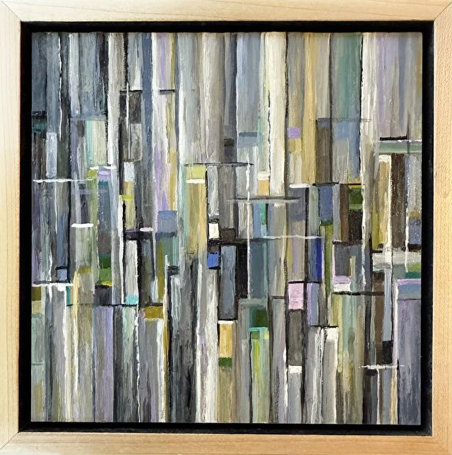 Stephanie Thwaites
“Dreaming of Mies 5” 
Acrylic on Panel
6" x 6" 
$200
