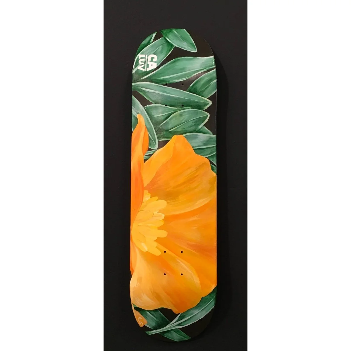 Erica Thomas - "Summer" - Acrylic on Skate Deck - 32x8.5 - $450