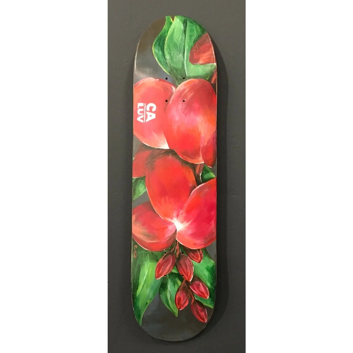 Erica Thomas - "Autumn" - Acrylic on Skate Deck - 32x8.5 - $450