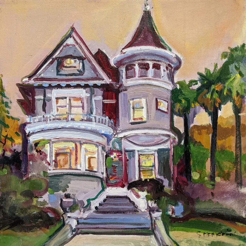 Steve Memering
“Queen of 21st Street" 
Oil on Canvas 
12" x 12" 
$575