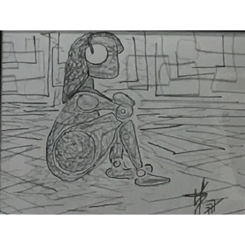 Dimitri Stanich
“On Break” 
Pen and Ink 
8" x 10" 
$250