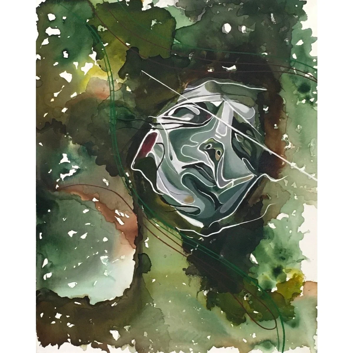 Liliana Rodriguez  - "Librare" - Acrylic/Alcohol Ink - 30x24 - $2,100