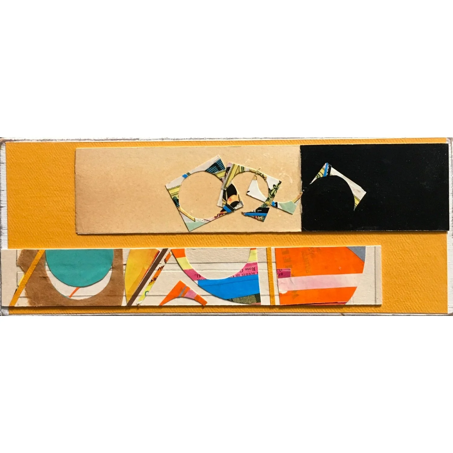 Jill Allyn Stafford
“Always Two Sides” 
Collage 
4" x 10" 
$110