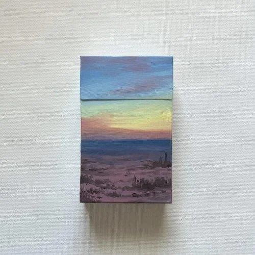 Angel Lesnikowski
Cigarette Box Project #53
Oil on Seneca Silver 100s
10” x 8”
$200.00