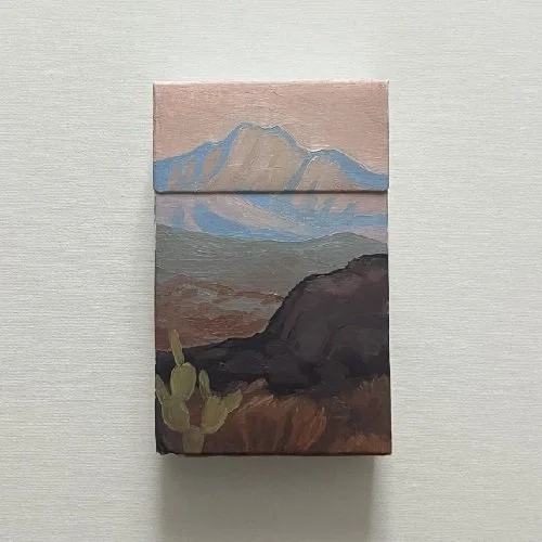 Angel Lesnikowski
Cigarette Box Project #65
Oil on Seneca Silver 100s
10” x 8”
$200.00