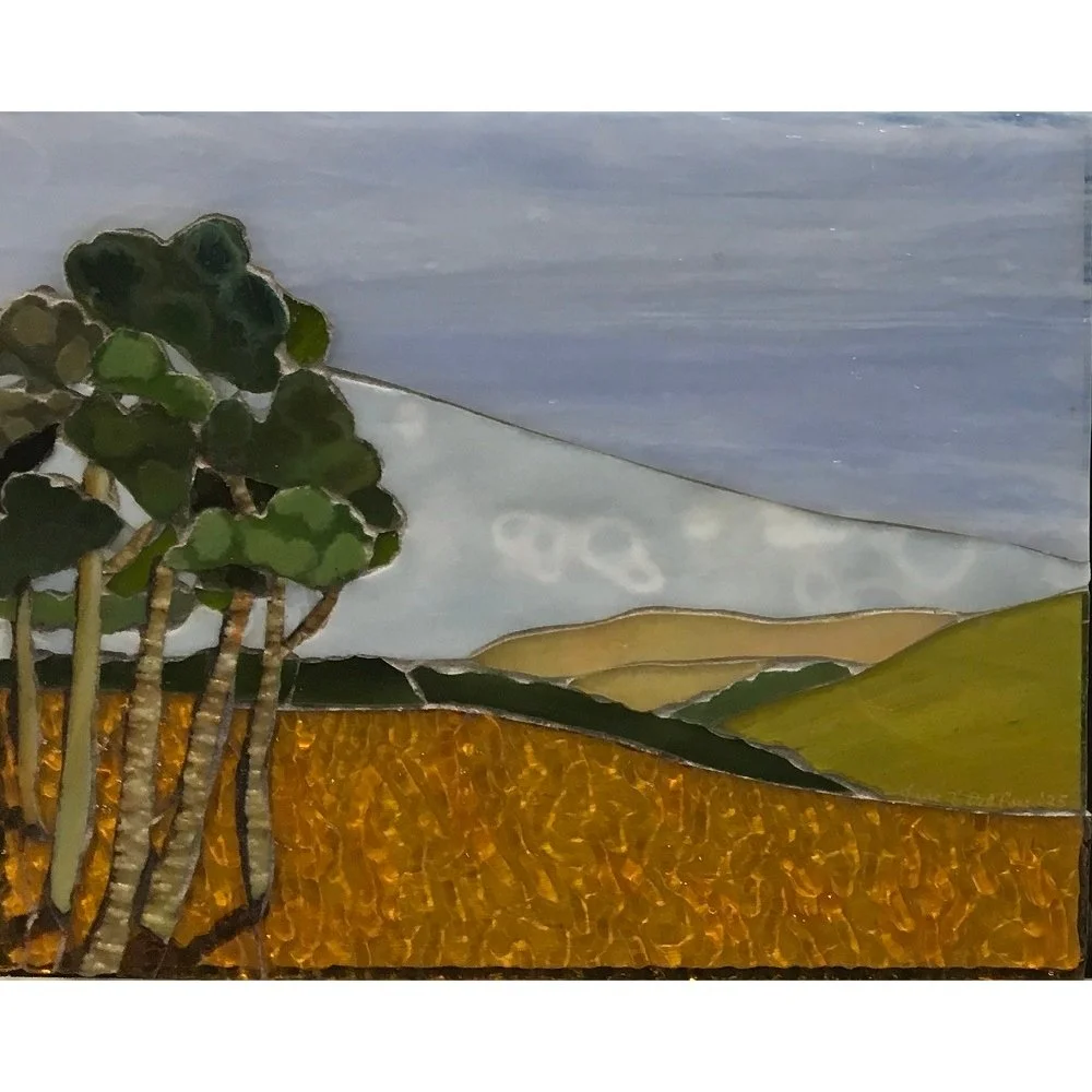 Anne Del Core
"The Eucalyptus Grove"
Glass Mosaic on Backerboard 
8” x 10”
$300.00