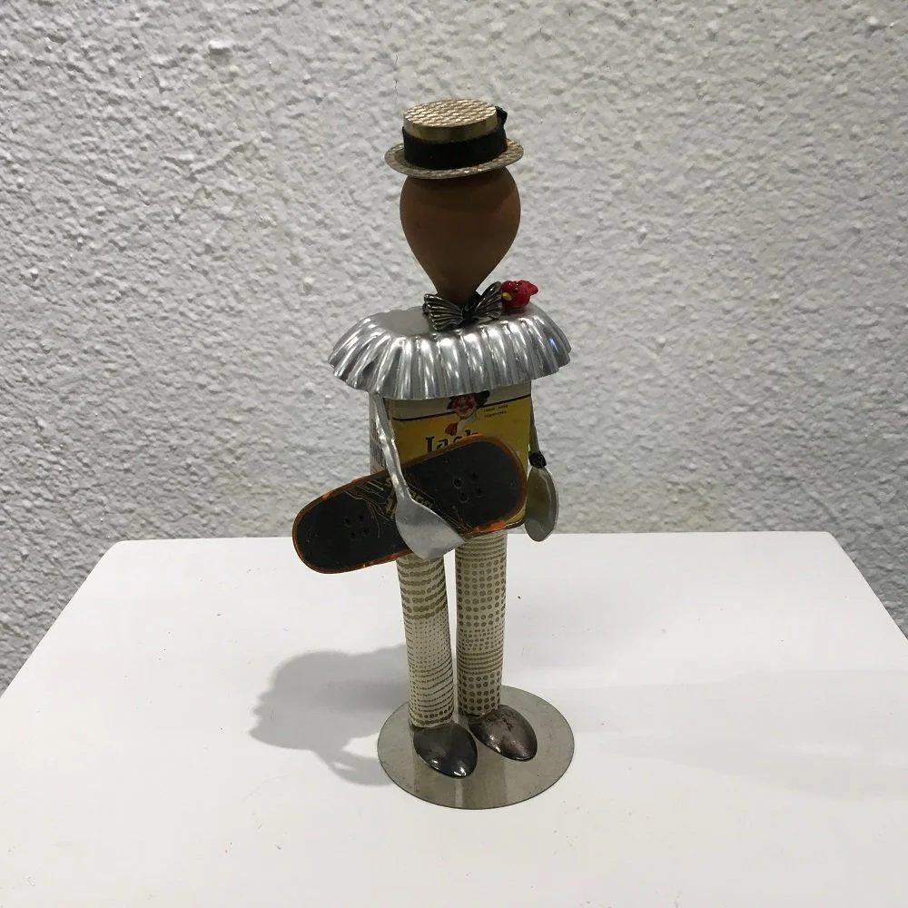 Debra Kreck Harnish
"Raymond"
Assemblage 
9.5” x 4” x 3.5"
SOLD